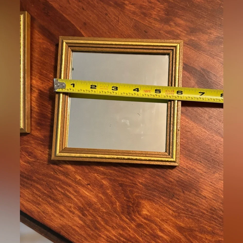 Elegant Gold Framed accent Wall Mirrors set of 2